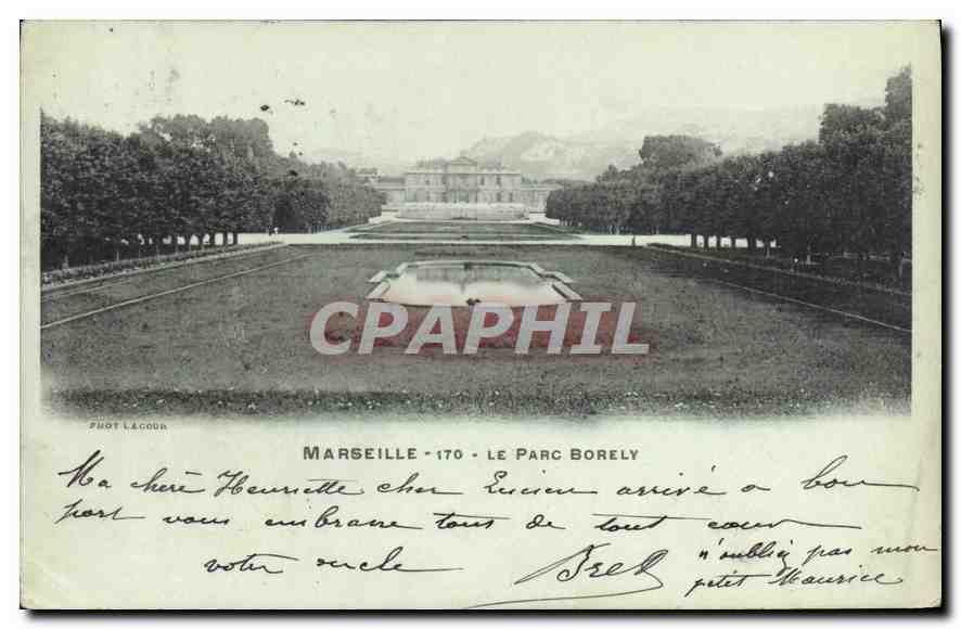 CPA Marseille le parc Borely 