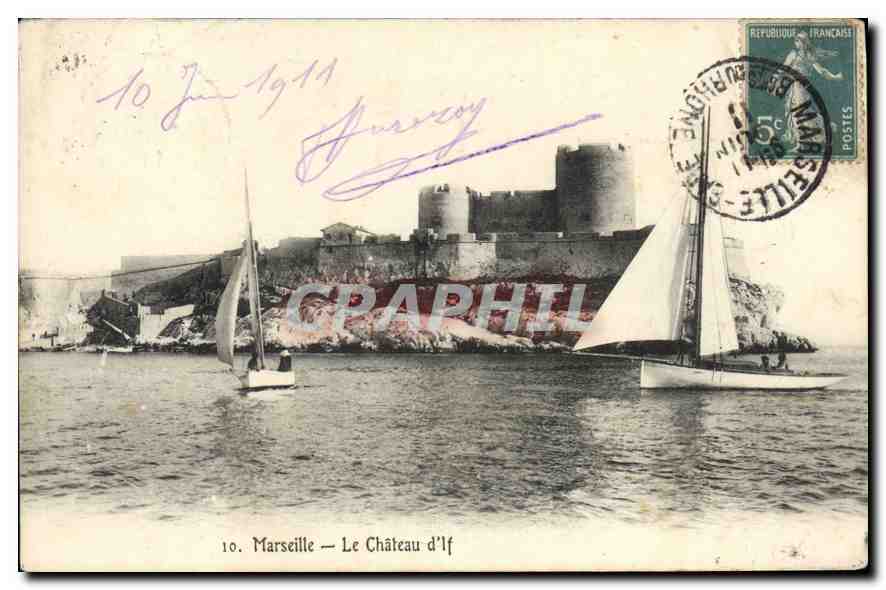 CPA Marseille le chateau d'If Bateau