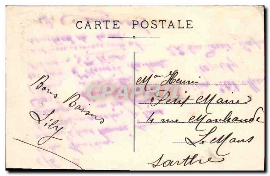 CPA Marseille le chateau d'If Bateau — Verso