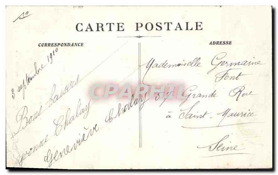 CPA Marseille Ascenseur et Notre Dame de la Garde  — Rückseite