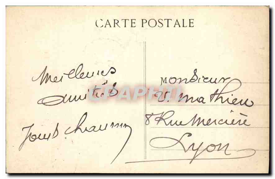 CPA Marseille le Prado Tramway — Rückseite
