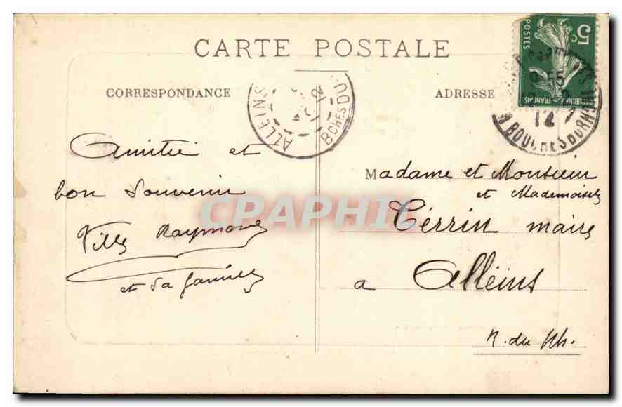 CPA Marseille la Bourse  — Verso