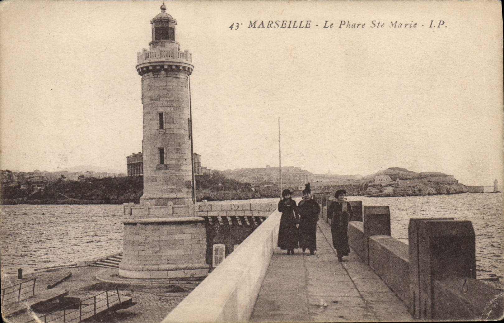 Cartolina d'epoca Marsiglia il Faro di Santa Maria