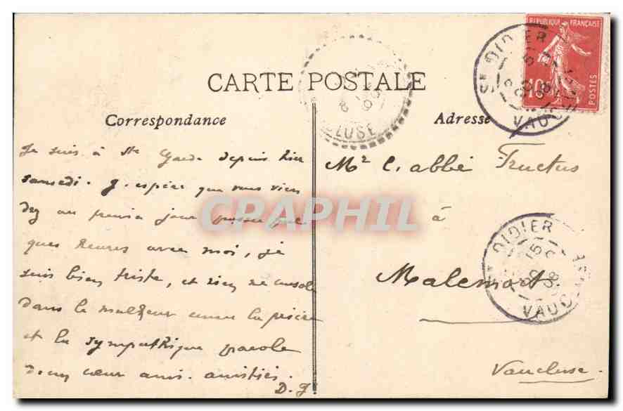 CPA Marseille le chateau d'If Bateau — Verso