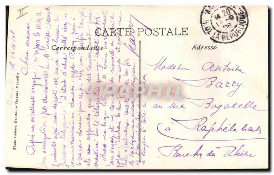 CPA Marseille Rue de la Republique   — Rückseite