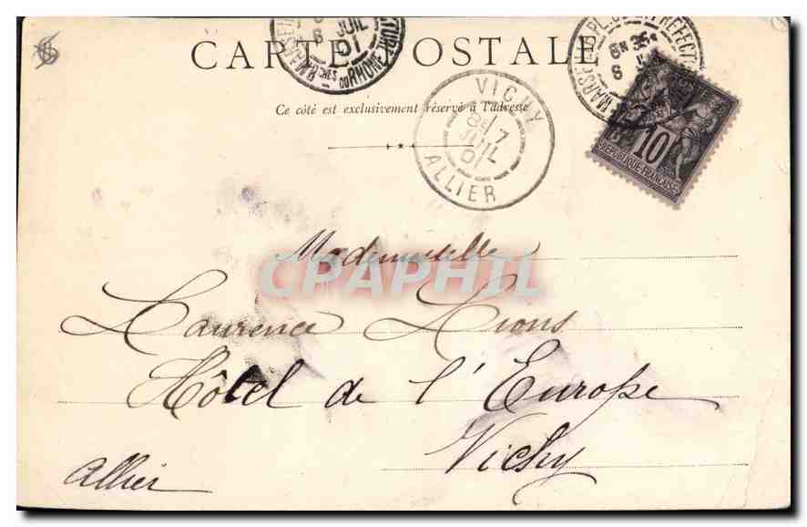 CPA Marseille la Rue de la Republique Tramway — Rückseite