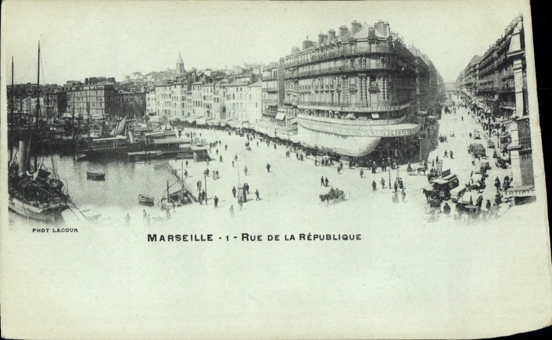 CPA Marseille Rue de la Republique Tramway  