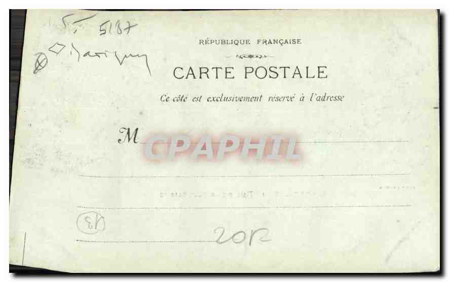 CPA Marseille Rue de la Republique Tramway   — Rückseite