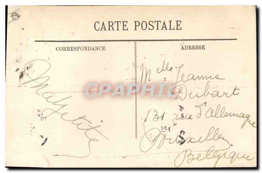 CPA Marseille le Quai du Port et la Rue de la Republique Tramway   — Verso