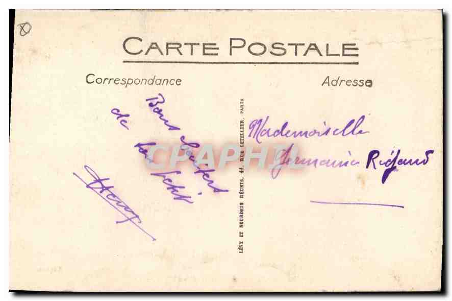 CPA Marseille le Quai du Port et la Rue de la Republique Tramway   — Rückseite