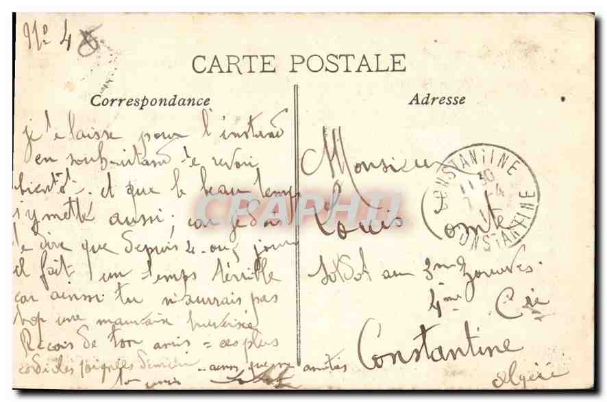 CPA Marseille Rue de la Republique Tramway   — Verso