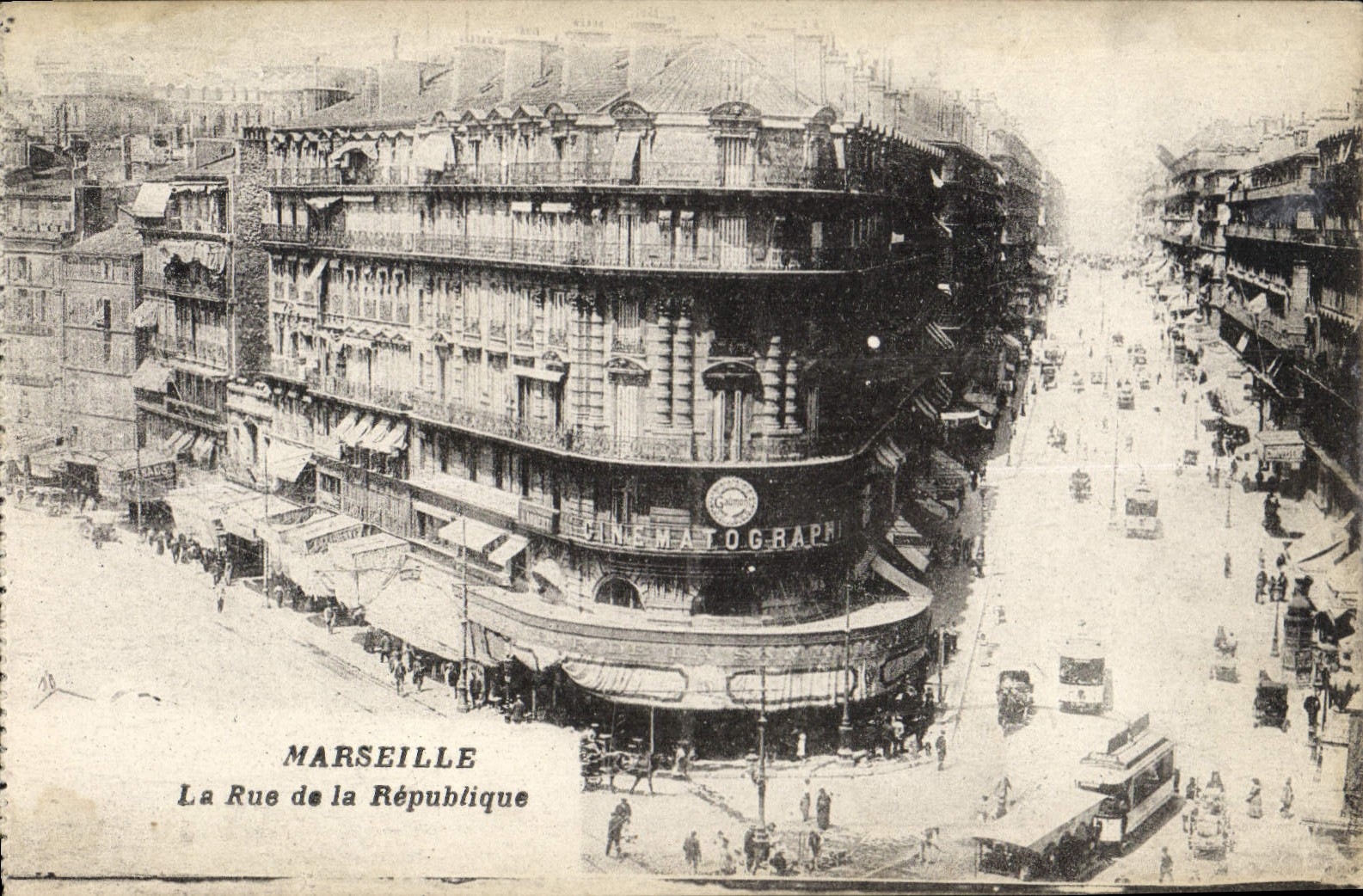CPA Marseille la Rue de la Republique Tramway  