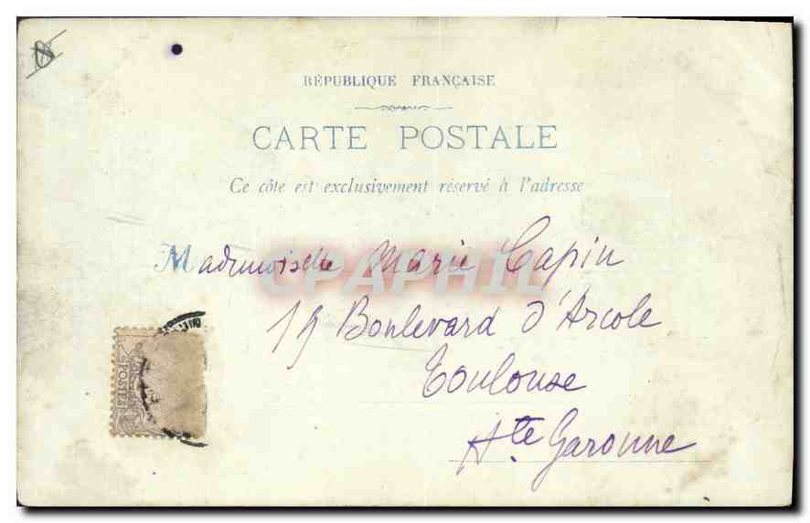 CPA Marseille Rue de la Republique Tramway   — Rückseite