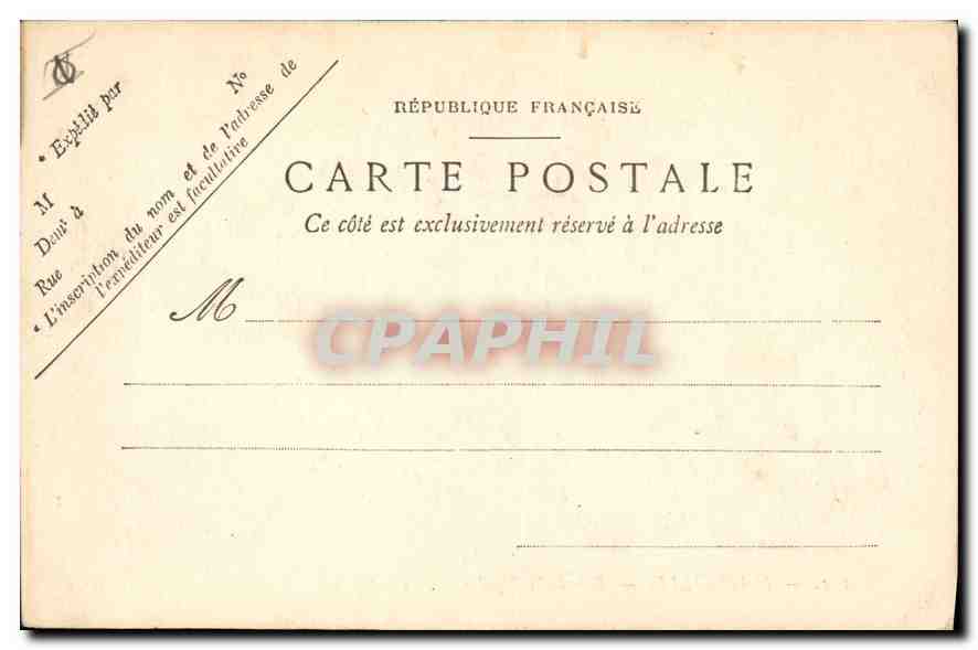 CPA Marseille Rue de la Republique Tramway   — Rückseite