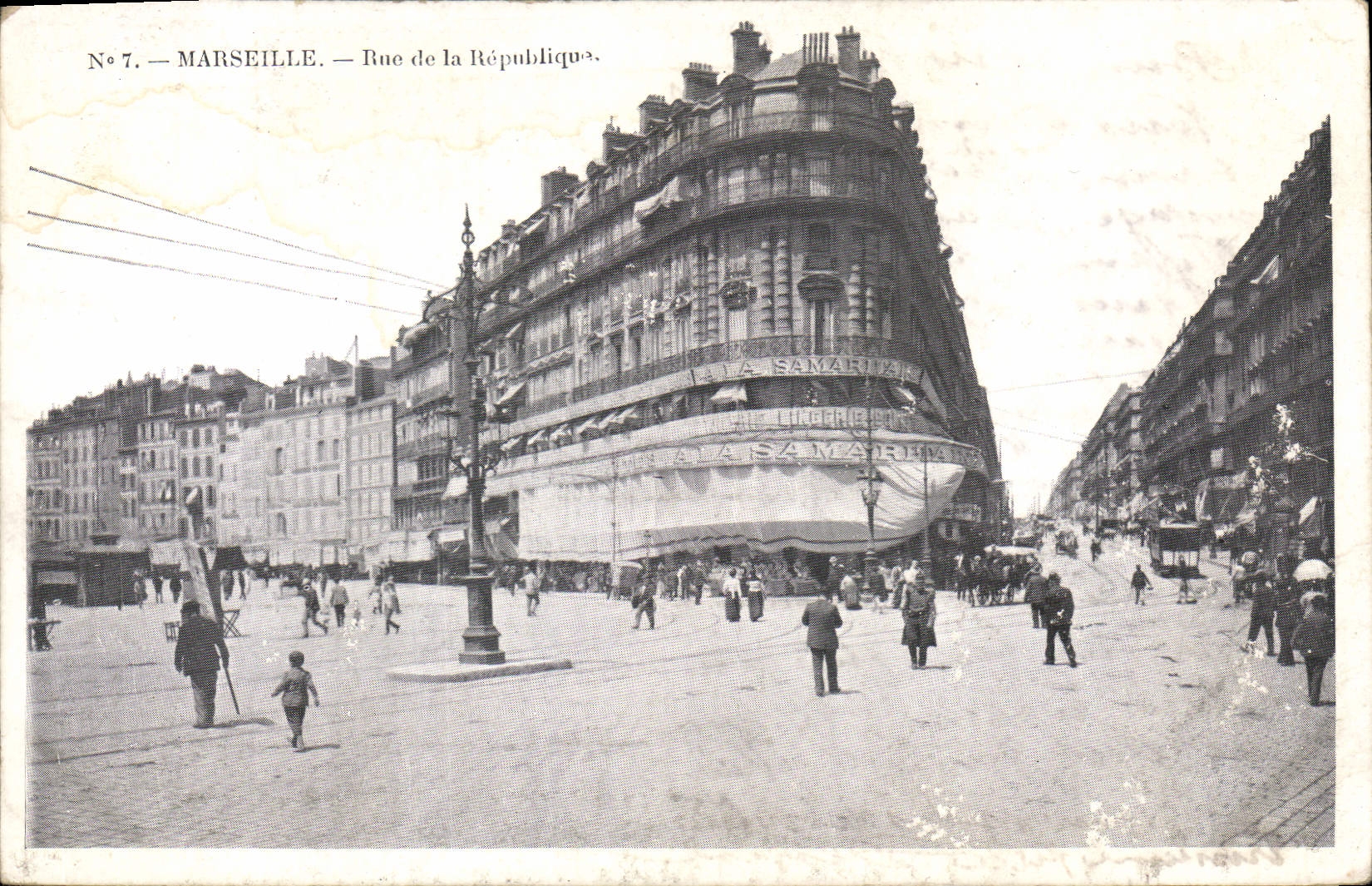 CPA Marseille Rue de la Republique Tramway  