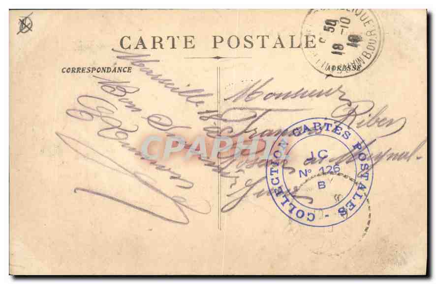 CPA Marseille la Rue de la Republique Tramway   — Rückseite