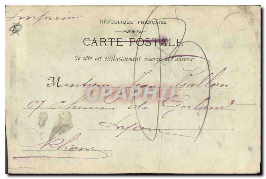 Marseille — Der Eingang zum Vieux Port — Phototypie E. Lacour, 19, rue Thibahaneau, n°33 — Rückseite
