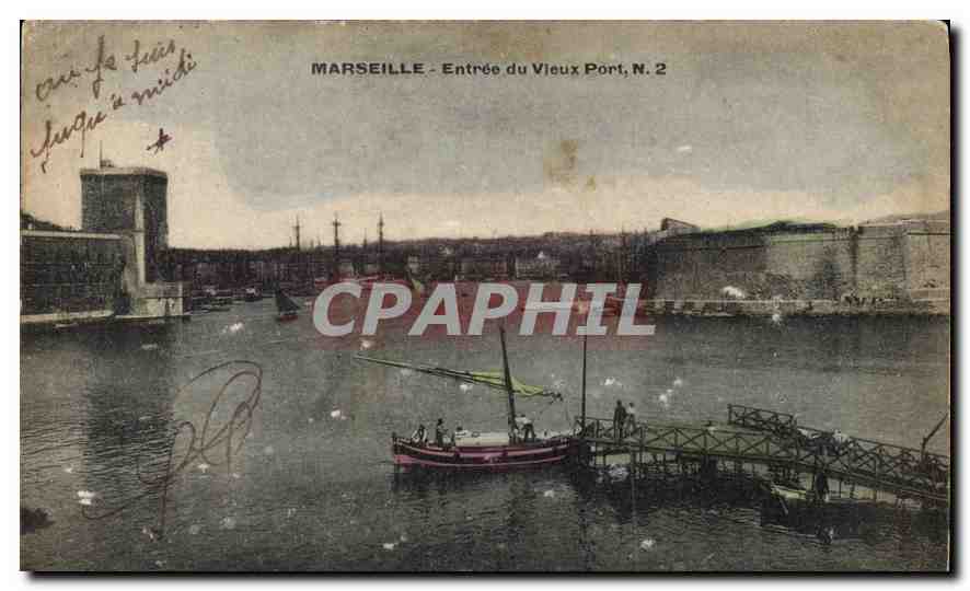 CPA Marseille entree du Vieux Port Bateau