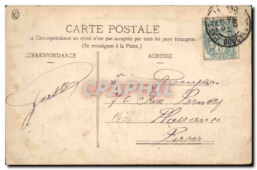 CPA Marseille entree du Vieux Port Bateau — Verso