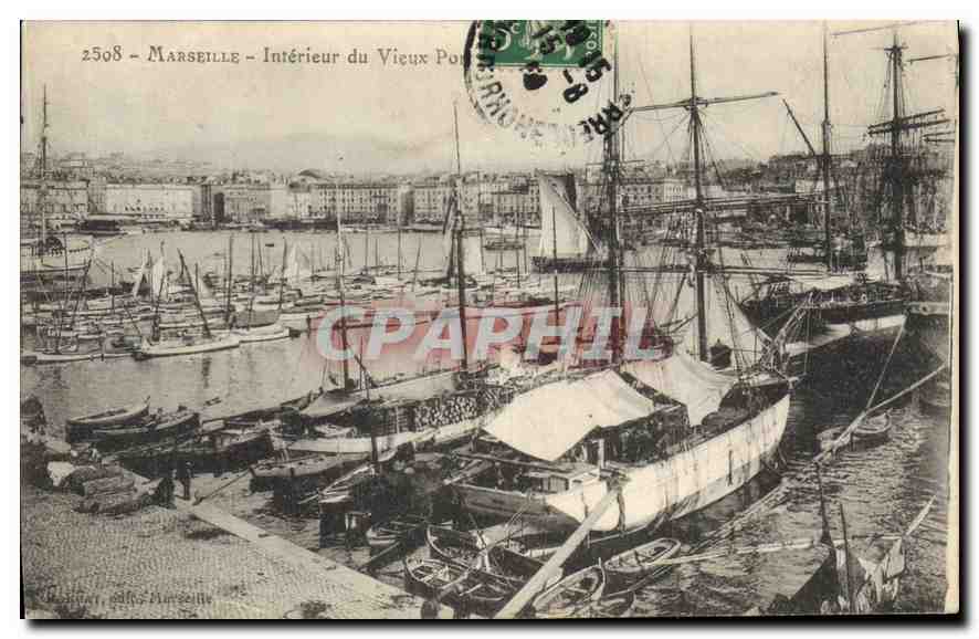 Marseille — Intérieur du Vieux Port — Éditeur : G. Béchard, n° 2508