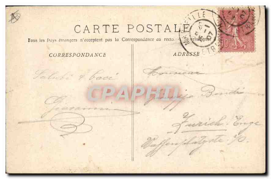 Marsella — Perspectiva del Muelle del Puerto — Editor E. Lacour, n° 3520 — Reverso