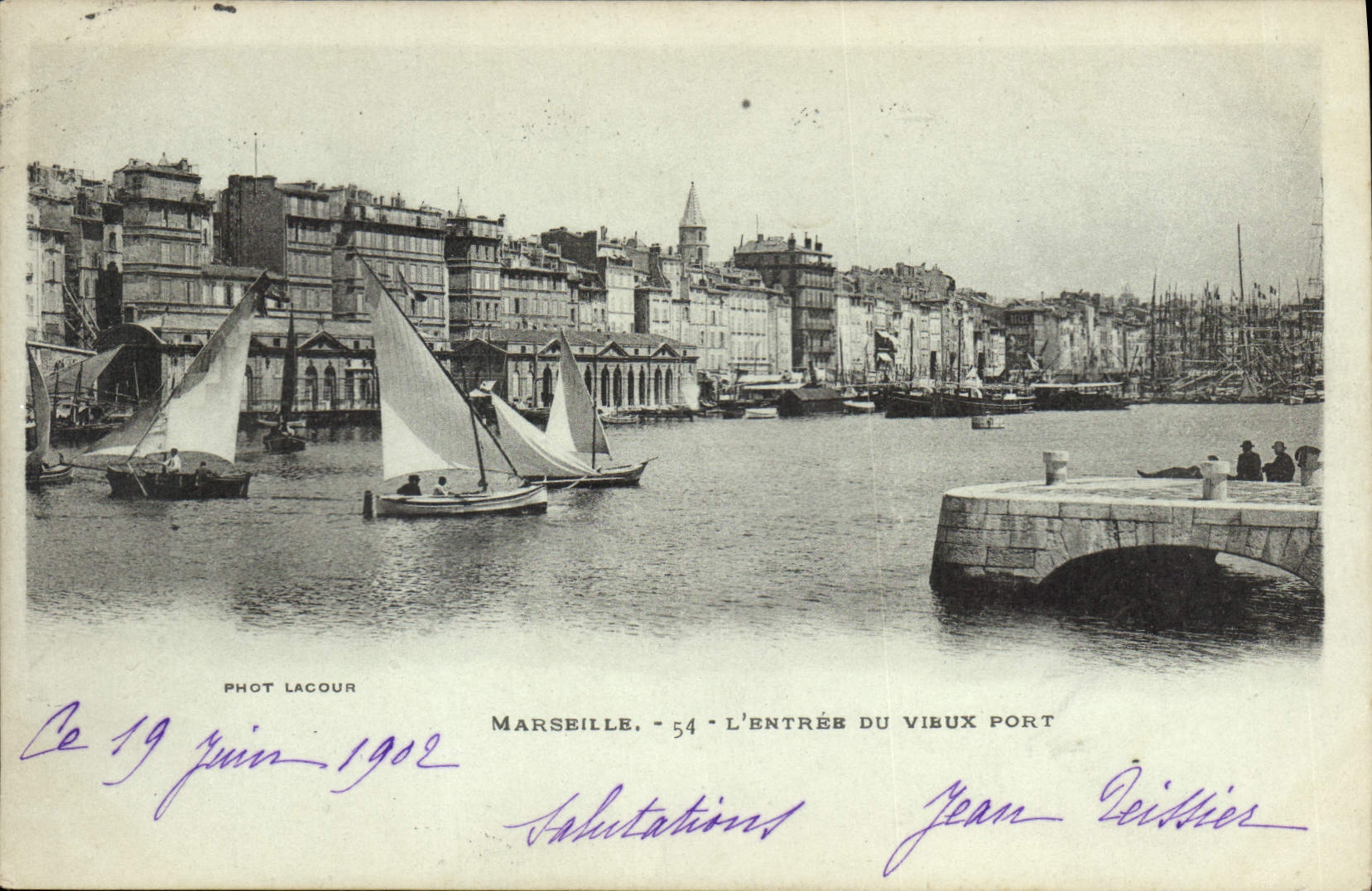 Marseille - L'entrée du Vieux Port — Phot Lacour, n°54