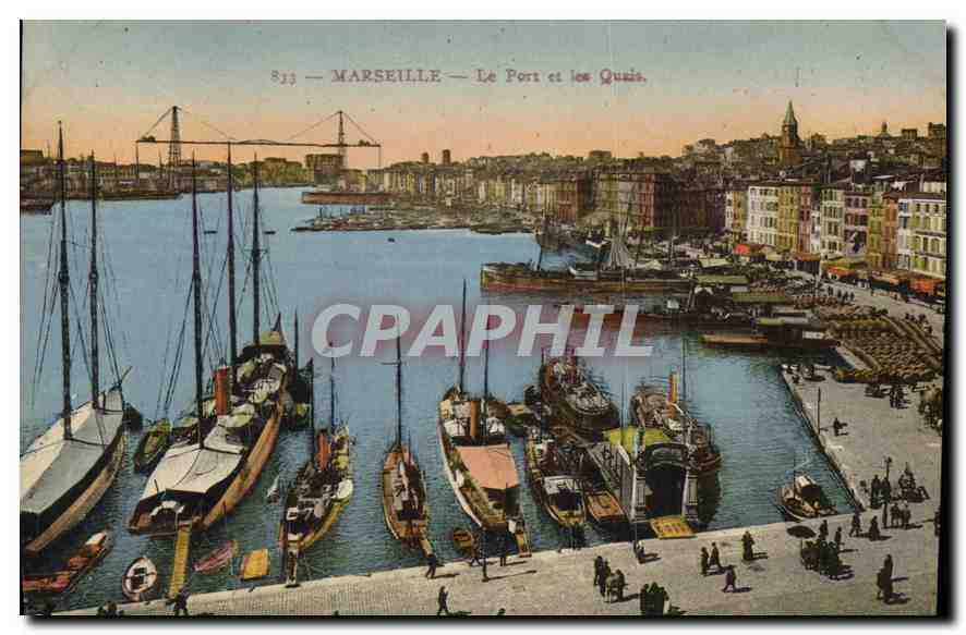 CPA Marseille le Port et les Quai Bateaux