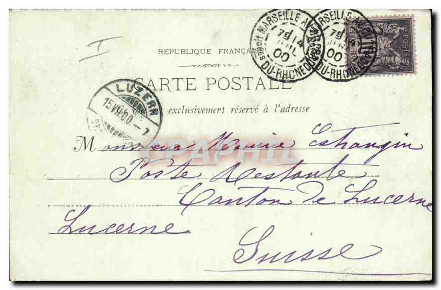 Marsella - Puerto Viejo & N.D. de la Guardia — Fototipo LACOPR — Reverso