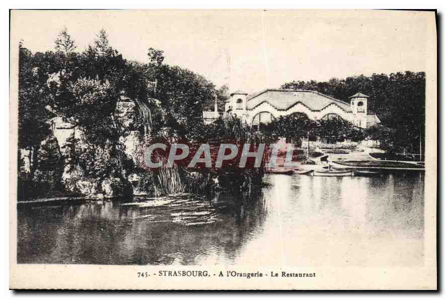 CPA Strasbourg a l'Orangerie le restaurant 