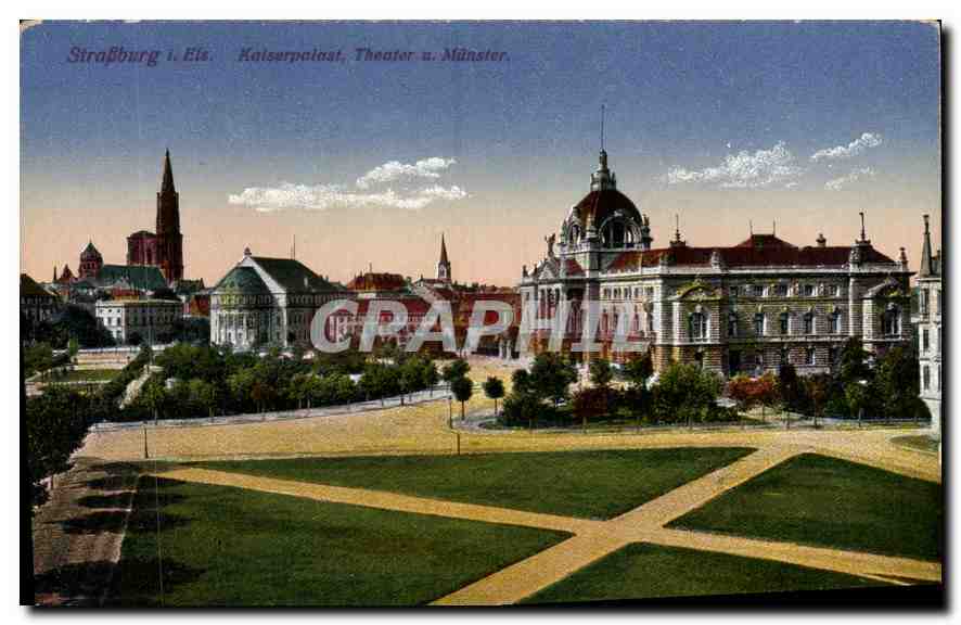 CPA Strasbourg Kaiserpalast Theater U Munster 