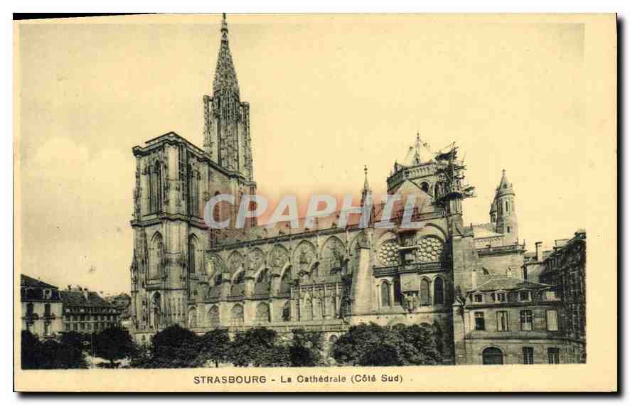 CPA Strasbourg la cathedrale cote sud 