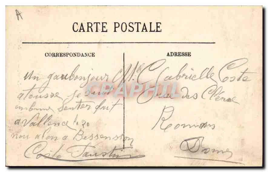 CPA Valence maison Dupre Latour porte du XVI siecle  — Rückseite