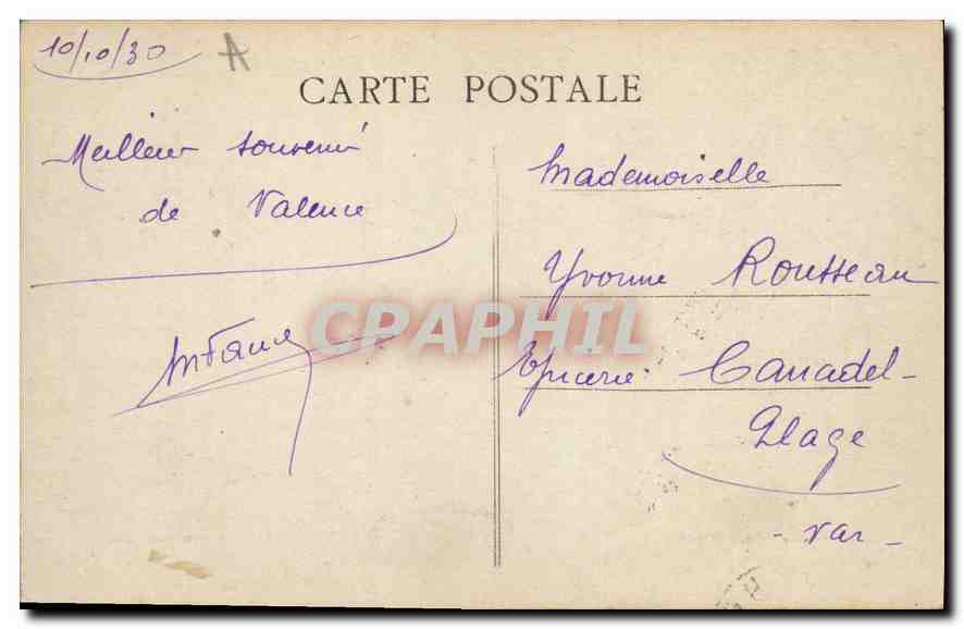 CPA Valence Drome Parc Jouvet  — Rückseite