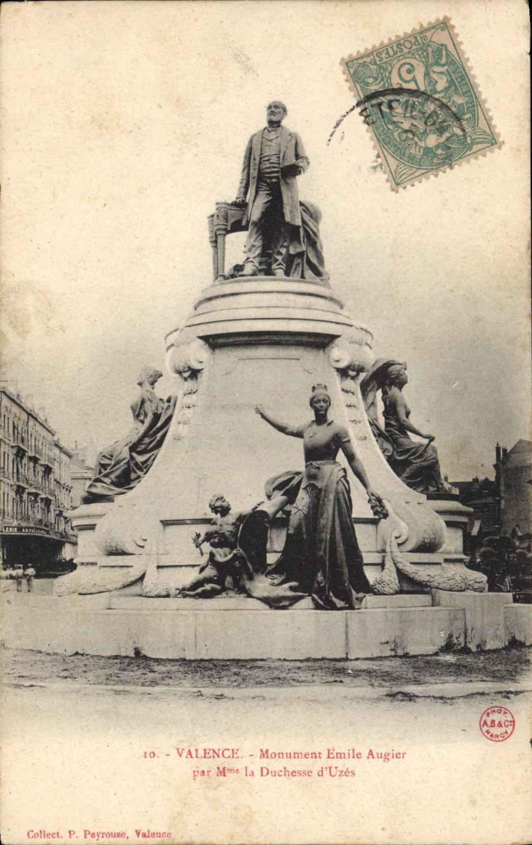 Valence - Monument Émile Augier par Mme la Duchesse d'Uzès