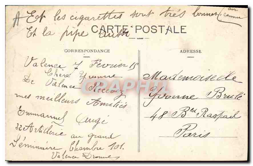 CPA Valence Parc Jouvet L'Allee des Orangers et Belvedere  — Rückseite