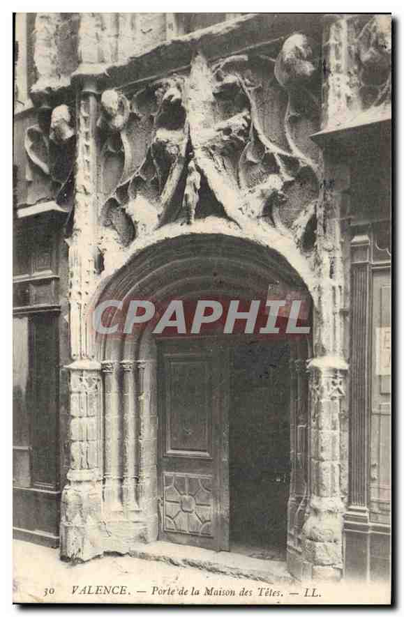 CPA Valence Porte de la Maison des Tetes 