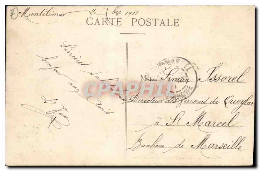 CPA La Drome illustree La Begude de Mazenc Grille d'entree et Chateau de M Loubet  — Rückseite