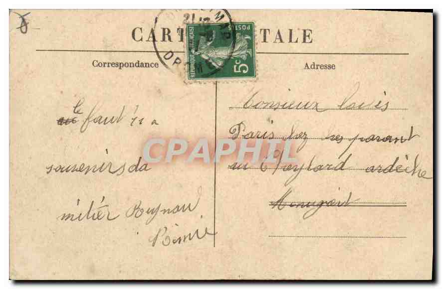 Château de Mazères — M. Loubet, ancien Président de la République — Papeterie Chapuis, Montélimar — Verso