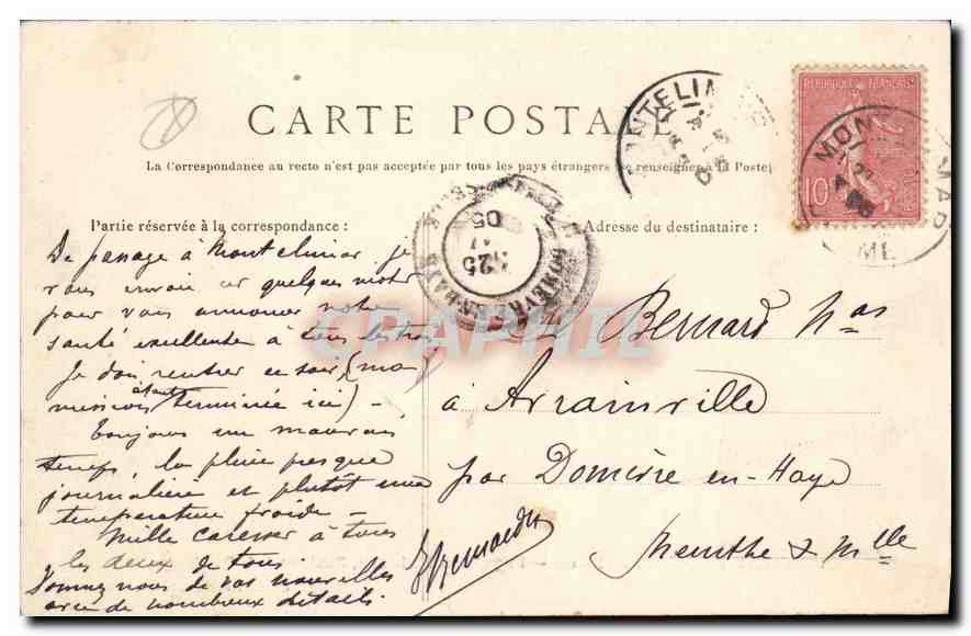 Château de Mazenc (Drôme) — Propriété de M. Loubet, Président de la République — Librairie F. Baume, Kontélimar — Reverso