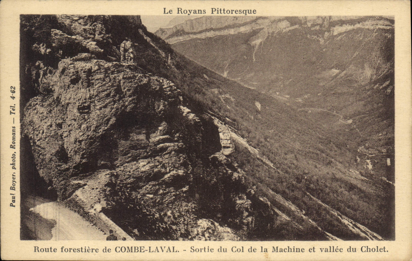 CPA Le Royans Pittoresque Route forestiere de Combe Laval Sortie du Col de la Machine et valle du Ch