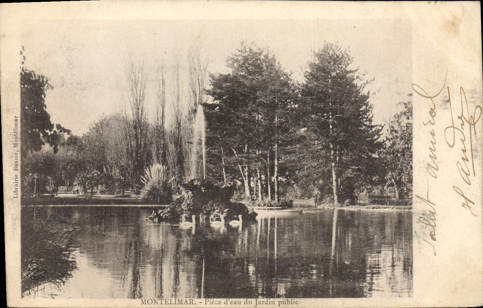 CPA Montelimar Piece d'eau du Jardin public 