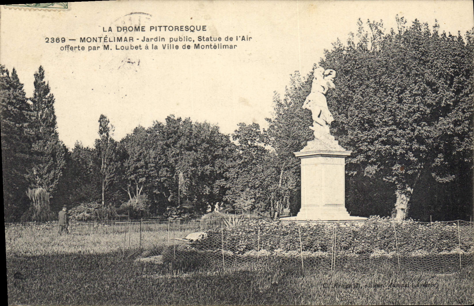 Montélimar — Jardin public, Statue de l'Air — La Drôme Pittoresque, n°2369