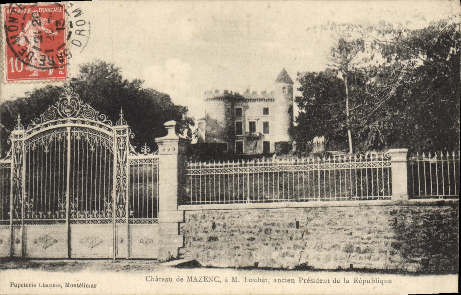 CPA Chateau de Mazenc toubet ancien President de la Republique 