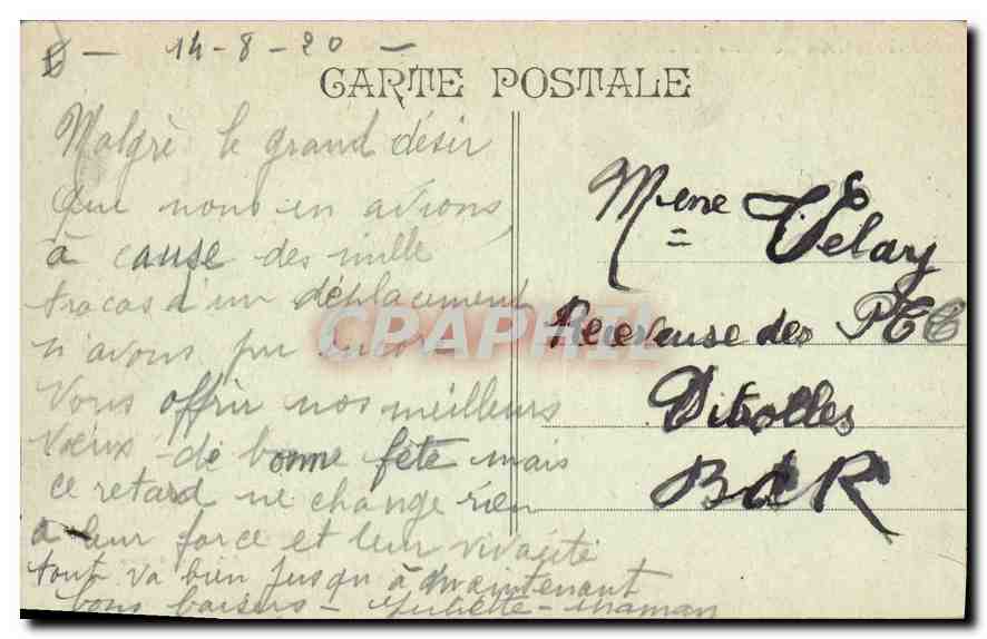 CPA Montelimar un coin du Parc  — Rückseite