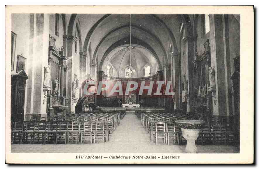 CPA Die Drome cathedrale Notre Dame interieur 