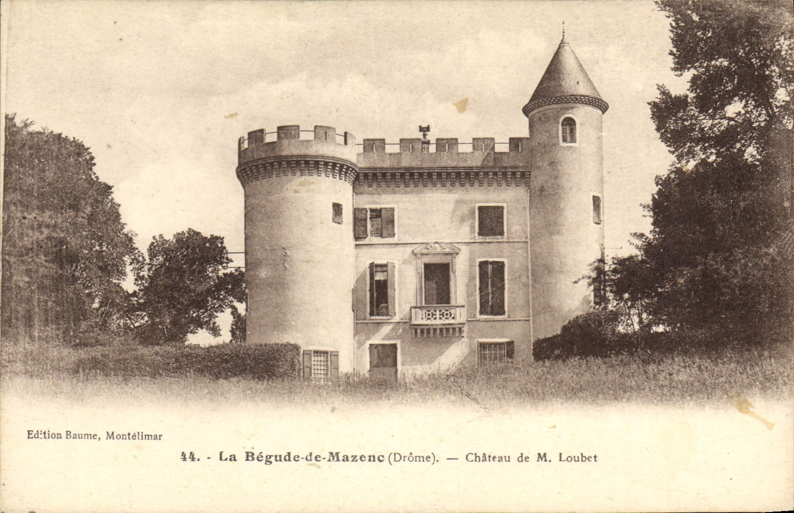 CPA La Begude de Mazenc Drome chateau de M Loubet 