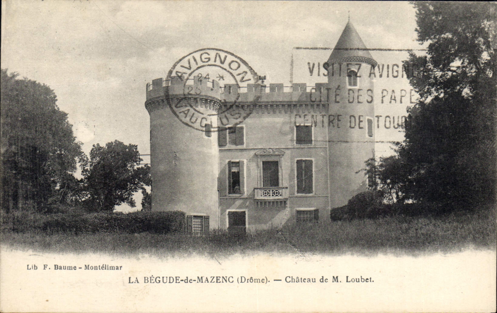 CPA La Begude de Mazenc Drome chateau de M Loubet 
