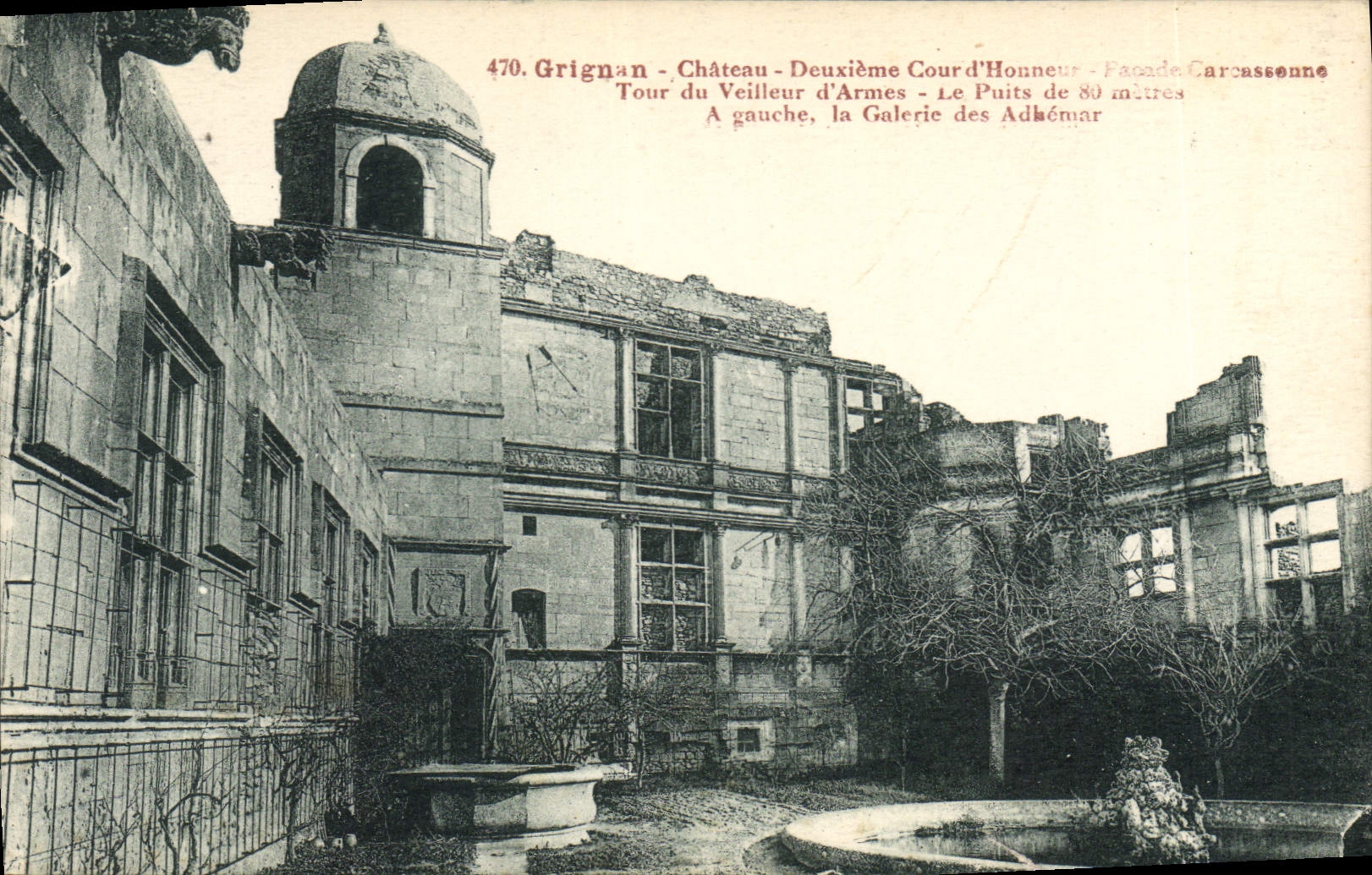 Grignan - Schloss - Zweiter Ehrenhof - Fassade Carcassonne