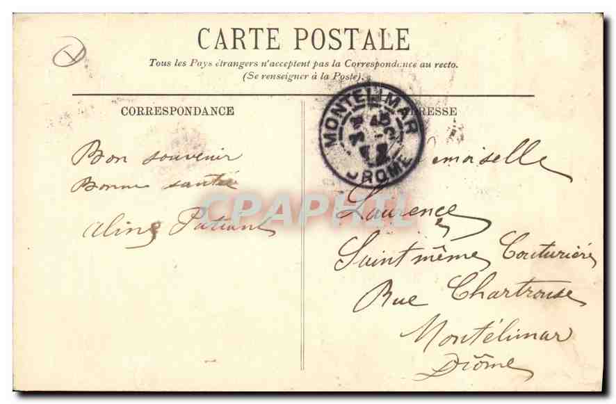 La Bégude-de-Mazenc — Le Château de M. Loubet et le Parc — L.L. — Verso