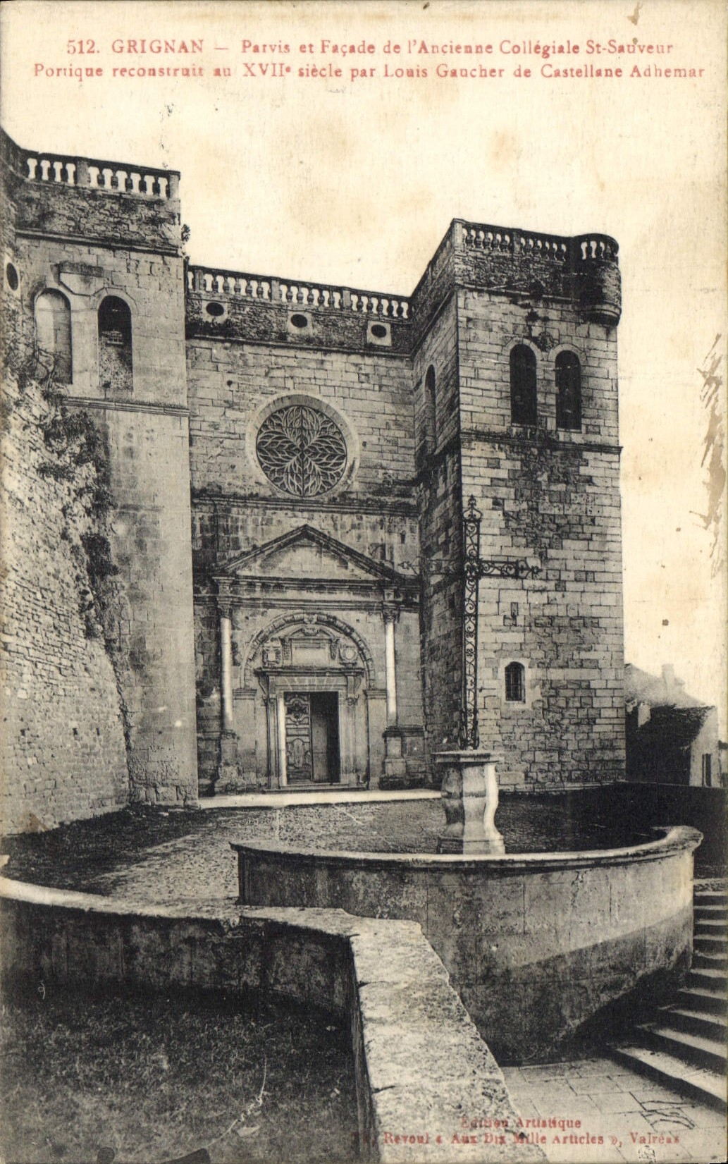 CPA Grignan Facade Cathedrale St Sauveur 